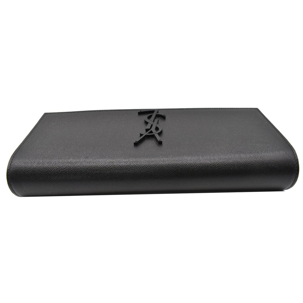 YVES SAINT LAURENT Kate Leather Clutch Wallet Black