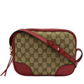 GUCCI Bree GG Canvas Leather Crossbody Bag Beige 449413