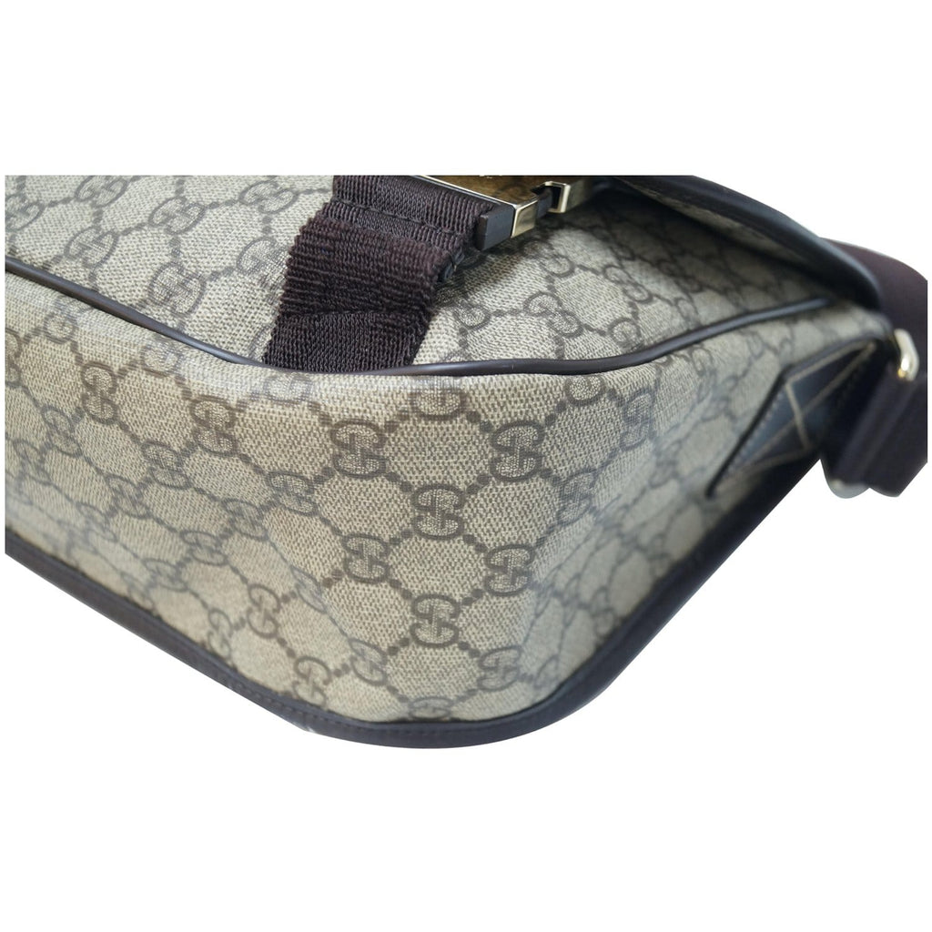 GUCCI GG Plus Canvas Messenger Crossbody Bag Beige 201732