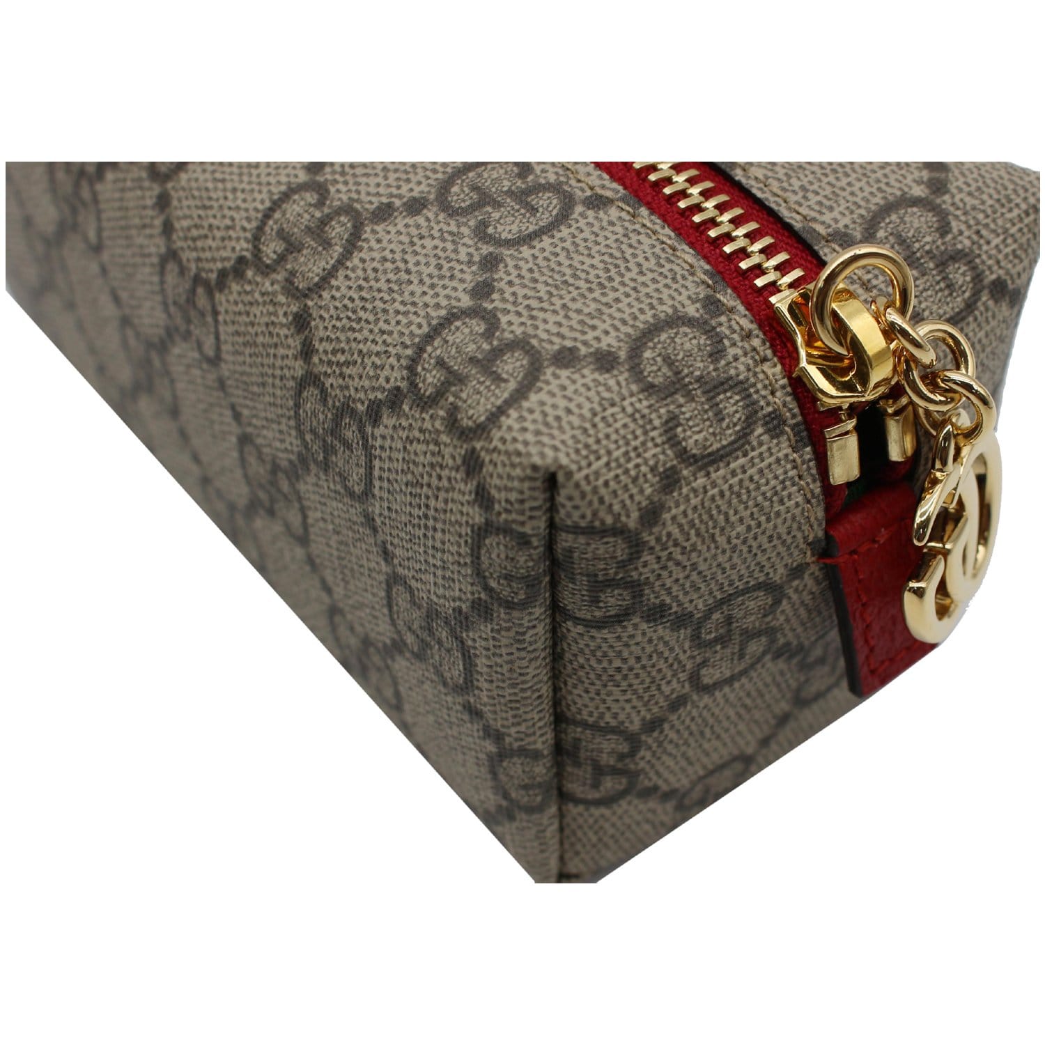 GUCCI Ophidia GG Supreme Canvas Cosmetic Case Beige 548394