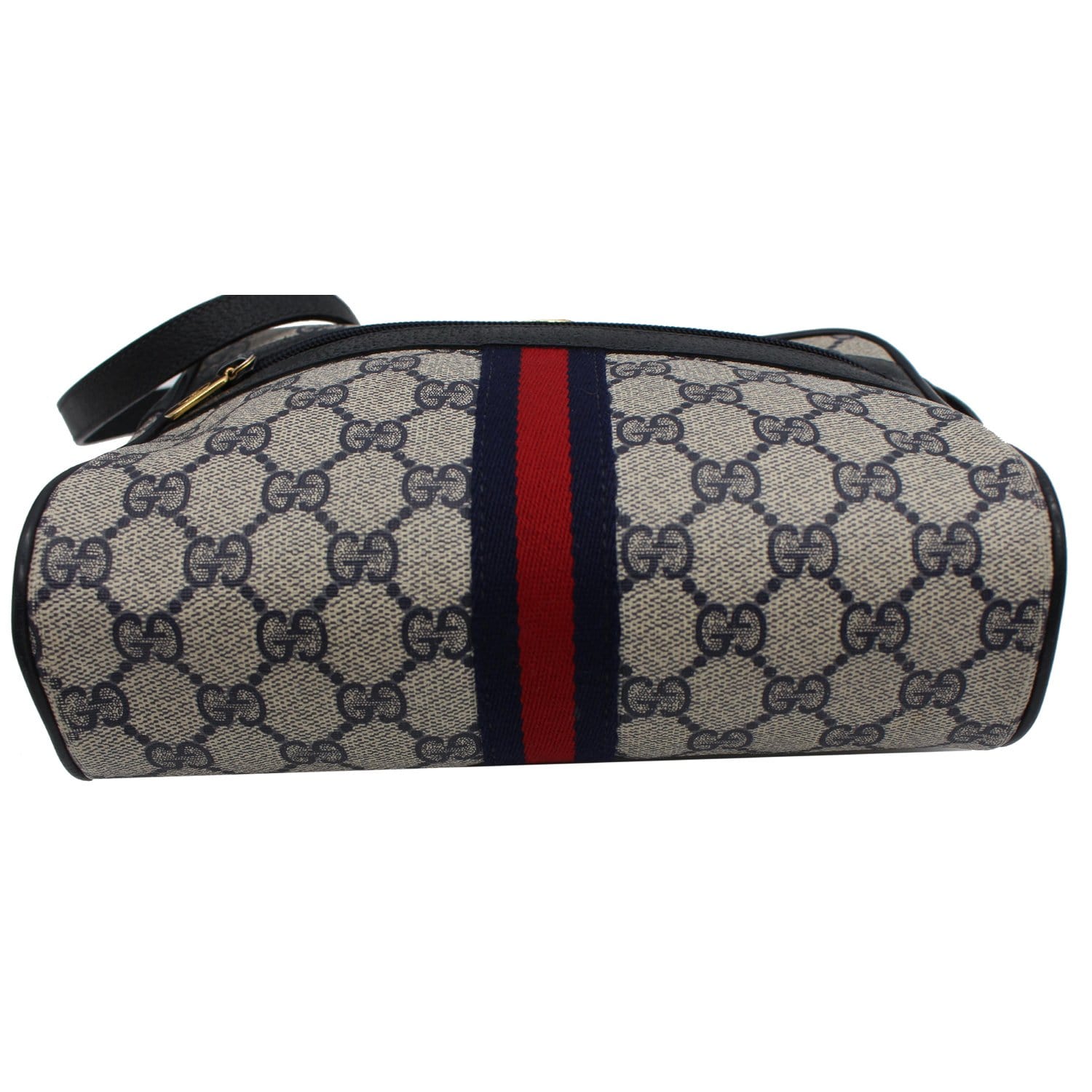 GUCCI Ophidia Vintage Supreme Canvas Shoulder Bag Black