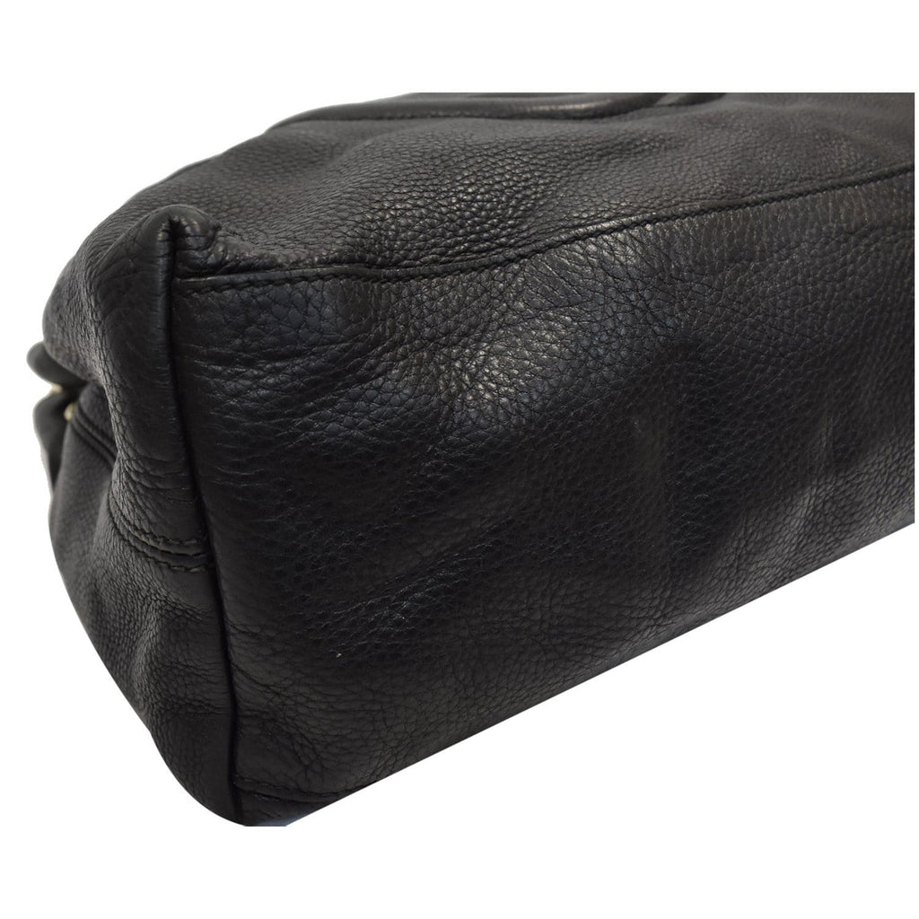 GUCCI Soho Pebbled Leather Chain Shoulder Bag 308982 Black