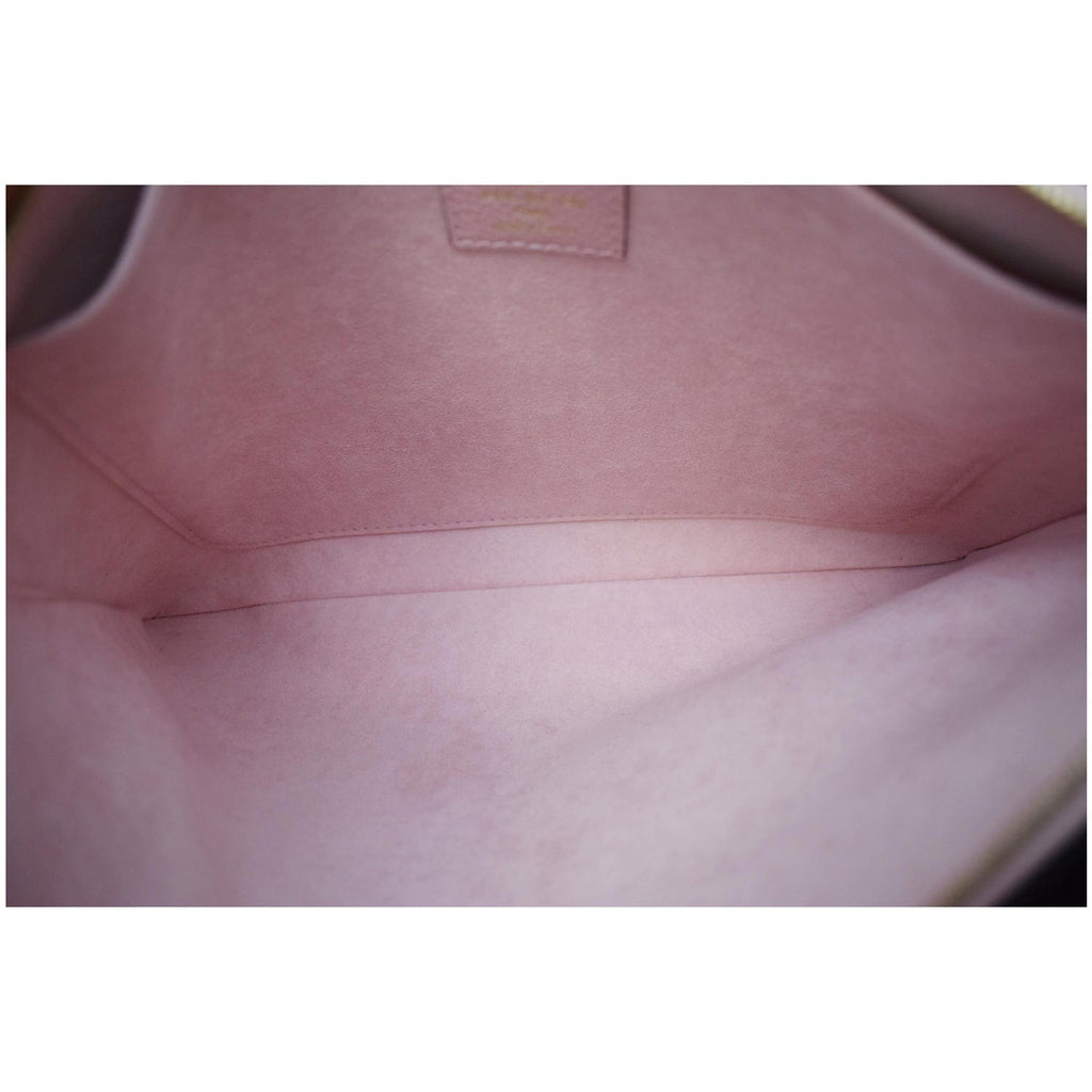 LOUIS VUITTON Daily Pouch Monogram Canvas Clutch Bag Rose Poudre