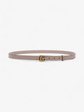 Gucci GG Marmont Thin Belt Dusty Rose / Gold Leather 105cm / 42"