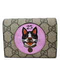 GUCCI Bosco Patch GG Supreme Canvas  Case Wallet Beige 506277