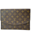 LOUIS VUITTON Rabat Pochette Monogram Canvas Clutch Bag Brown