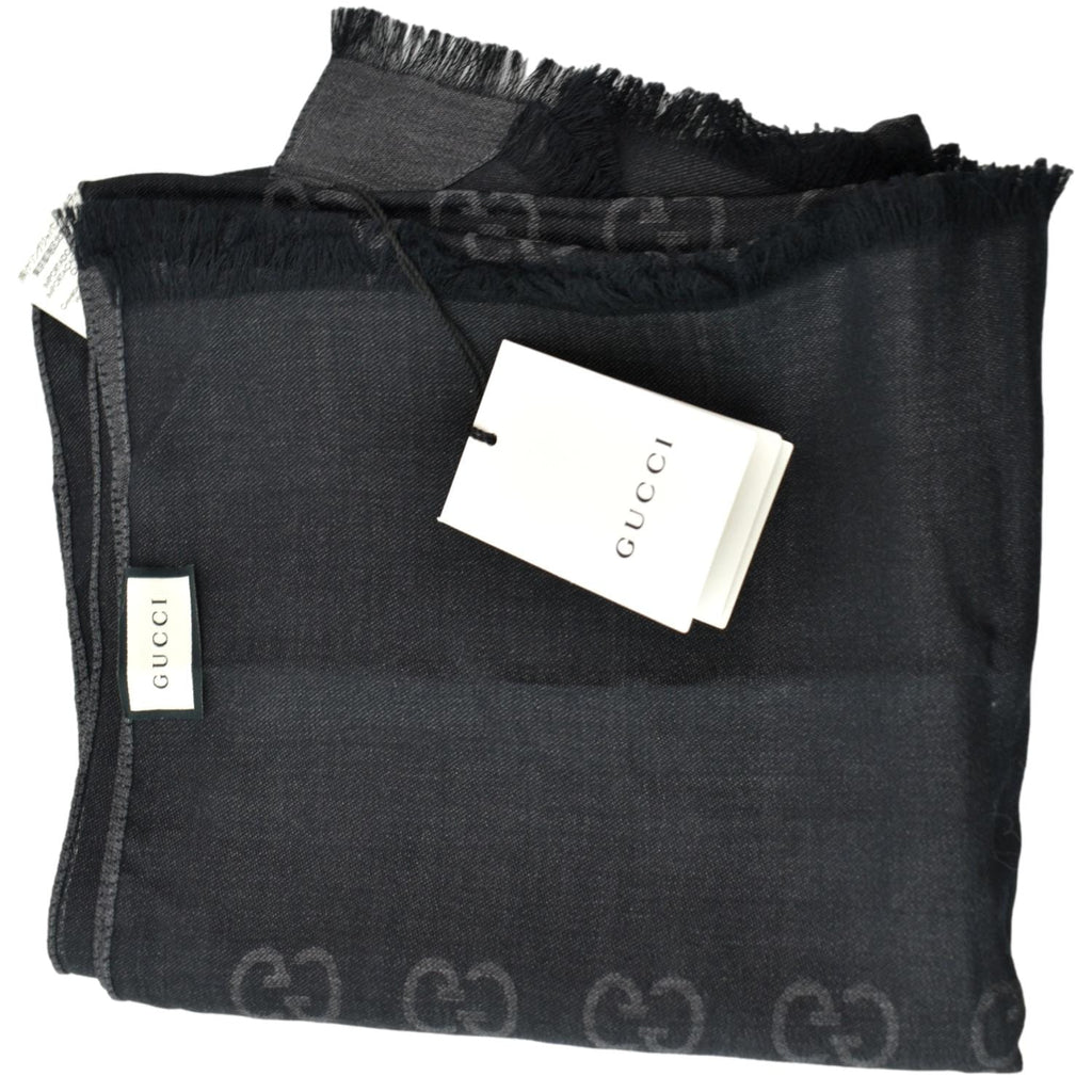 GUCCI GG Printed Scarf Black