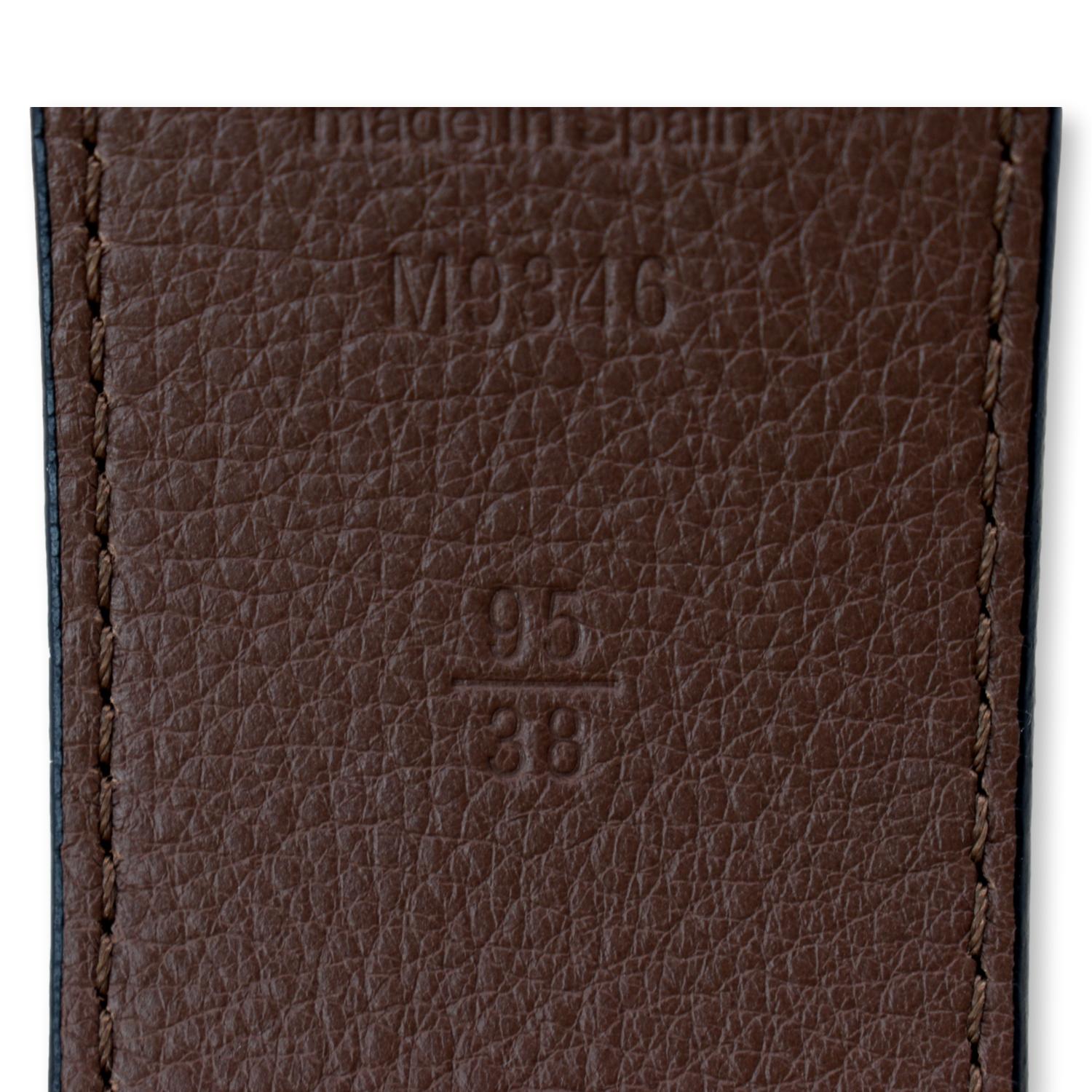LOUIS VUITTON Pyramide Reversible Monogram Leather Belt 40MM