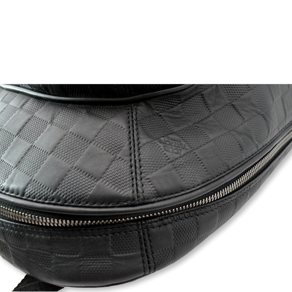 LOUIS VUITTON Michael Damier Infini Leather Backpack Bag Black