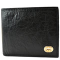 GUCCI Interlocking G Bi-Fold Calfskin Leather Wallet Black 575985