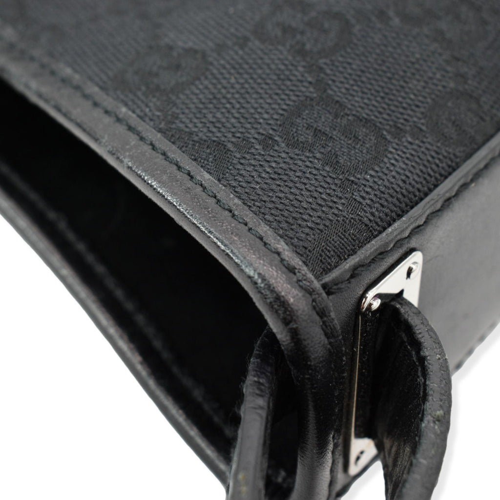 GUCCI GG Monogram Piston Tote Bag Black 110291