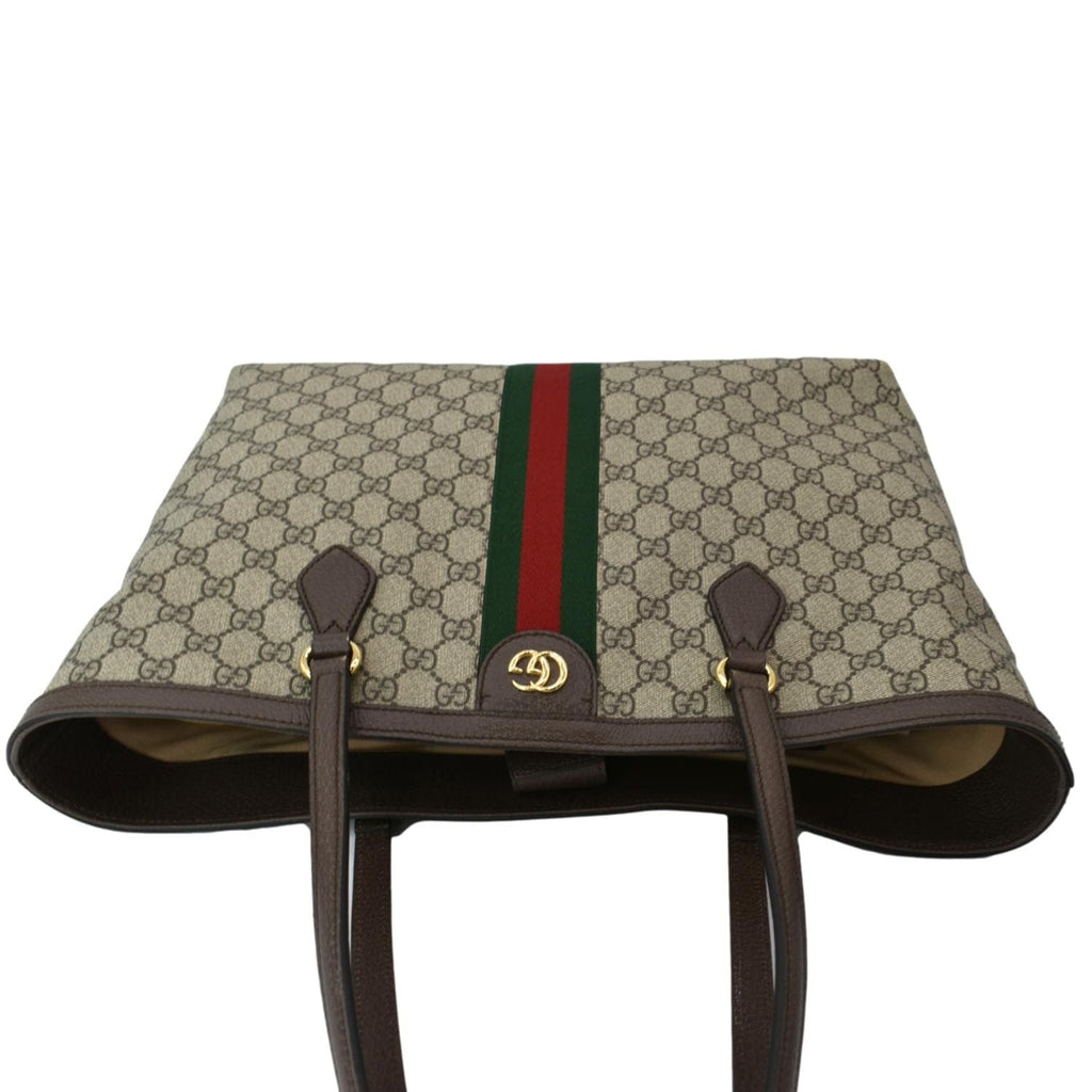 GUCCI Ophidia Medium GG Supreme Canvas Tote Bag Beige 631685