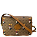GUCCI x Disney Mickey Mouse GG Supreme Coated Canvas Crossbody Bag Brown 602536