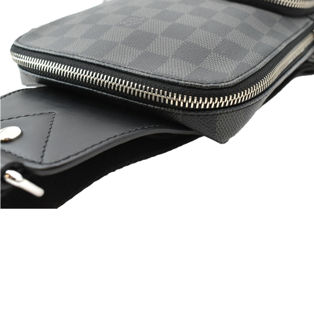 LOUIS VUITTON Avenue Sling Damier Graphite Backpack Bag Black