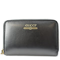 GUCCI Logo Leather Zip Around  Case Wallet Black 547597