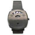 GUCCI Grip 1573 GG Engraved Quartz Silver Dial Stainless Steel Watch 35MM