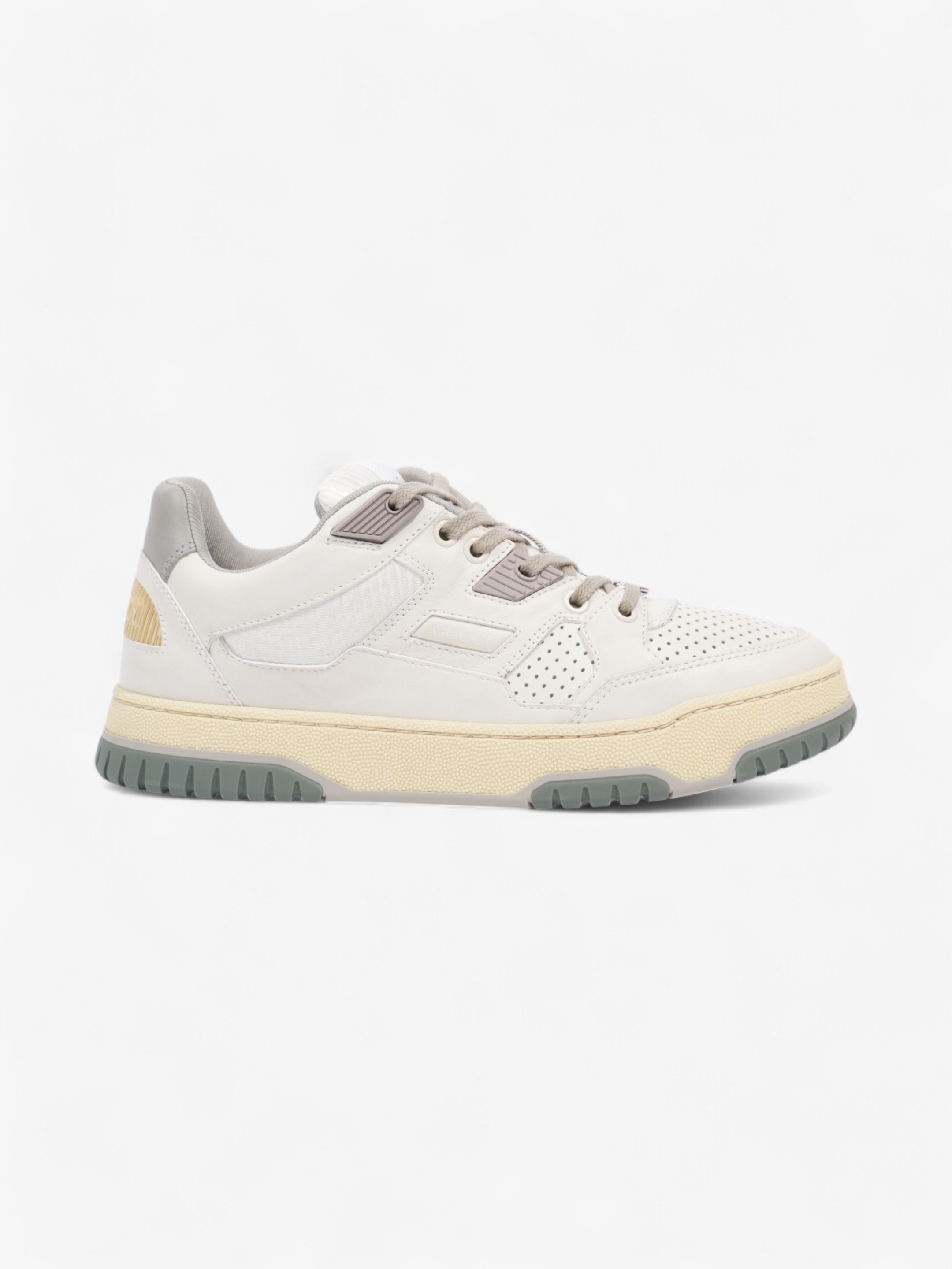 Gucci Distressed Low-tops  Light Grey / Grey / White Leather EU 38.5 UK 5.5