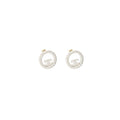 Chanel Round CC Logo Earrings Crystal