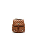Chanel 23A triple pack backpack calfskin caramel L (microchip)