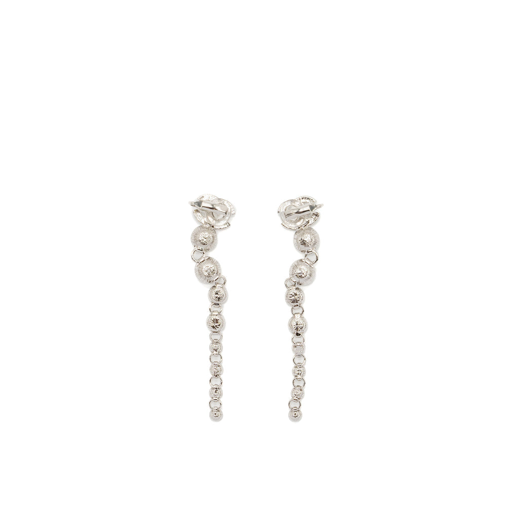 Chanel CC logo Crystal Drop Earrings
