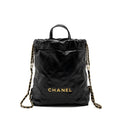 Chanel 22 Backpack Shiny Calfskin Black (Microchip)
