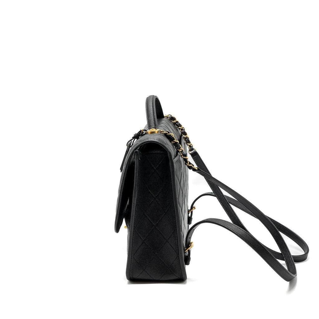 Chanel 22k Large Backpack Caviar Black (microchip)