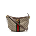 Gucci Small Ophidia Half Moon Crossbody Hobo Bag GG Supreme Canvas