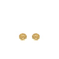 Chanel Shell & CC Logo Earrings Multicolour Crystal Gold Tone