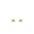 Chanel giant pearl earrings gold tone