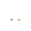 Chanel Giant Pearl Earrings Gold Tone