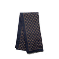 Gucci Wool Scarf GG Supreme Navy/Gold