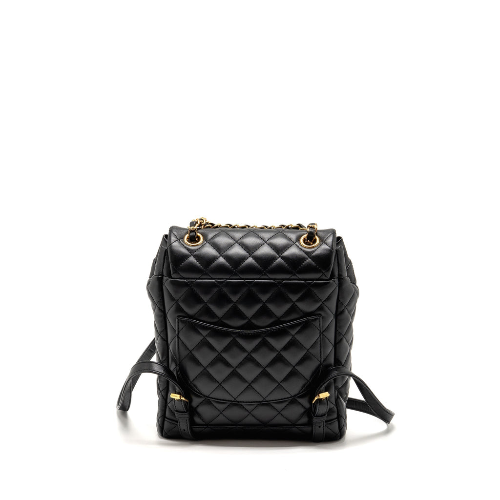 Chanel Urban Spirit Flap Backpack Lambskin Black