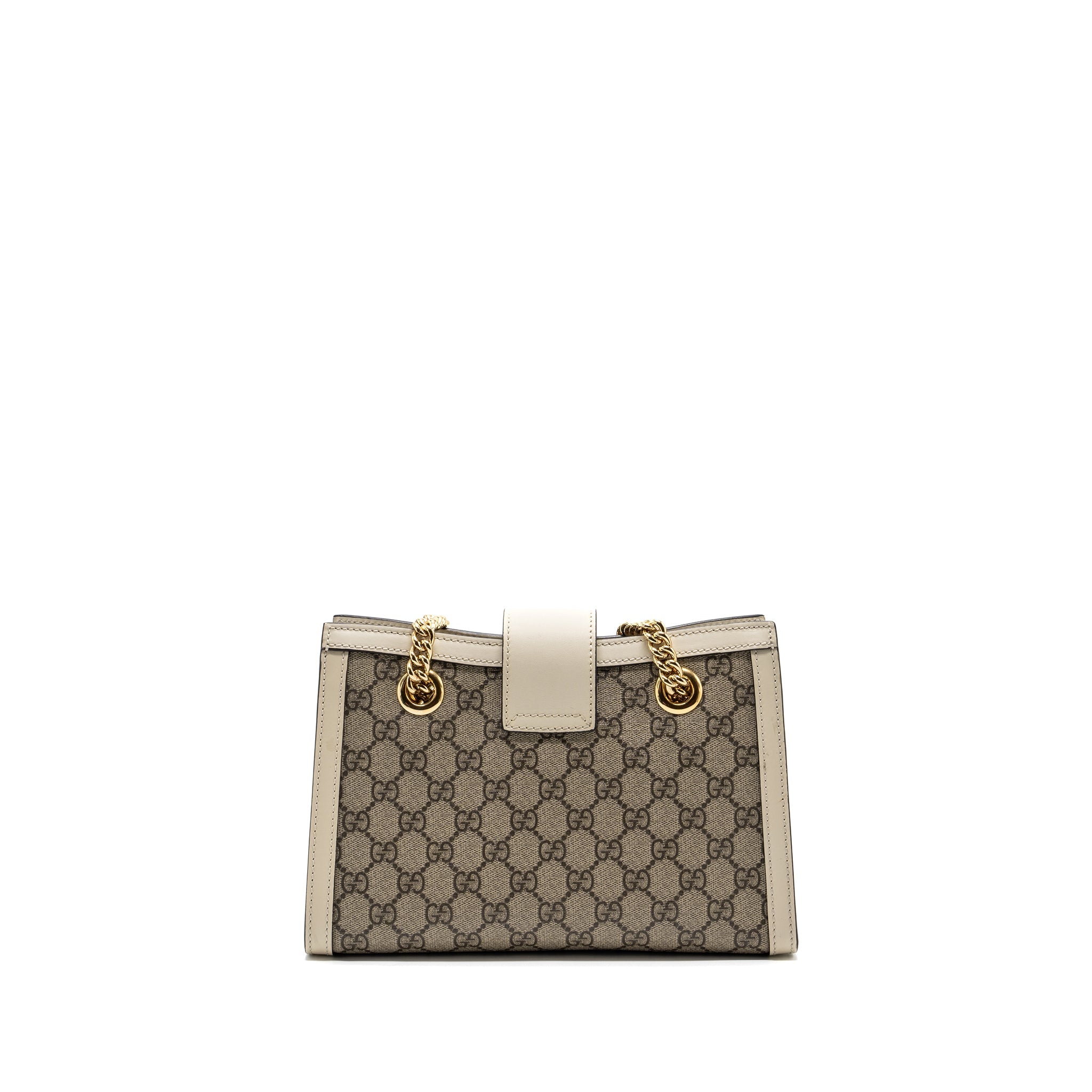 Gucci padlock small shoulder bag GG supreme canvas / Leather white