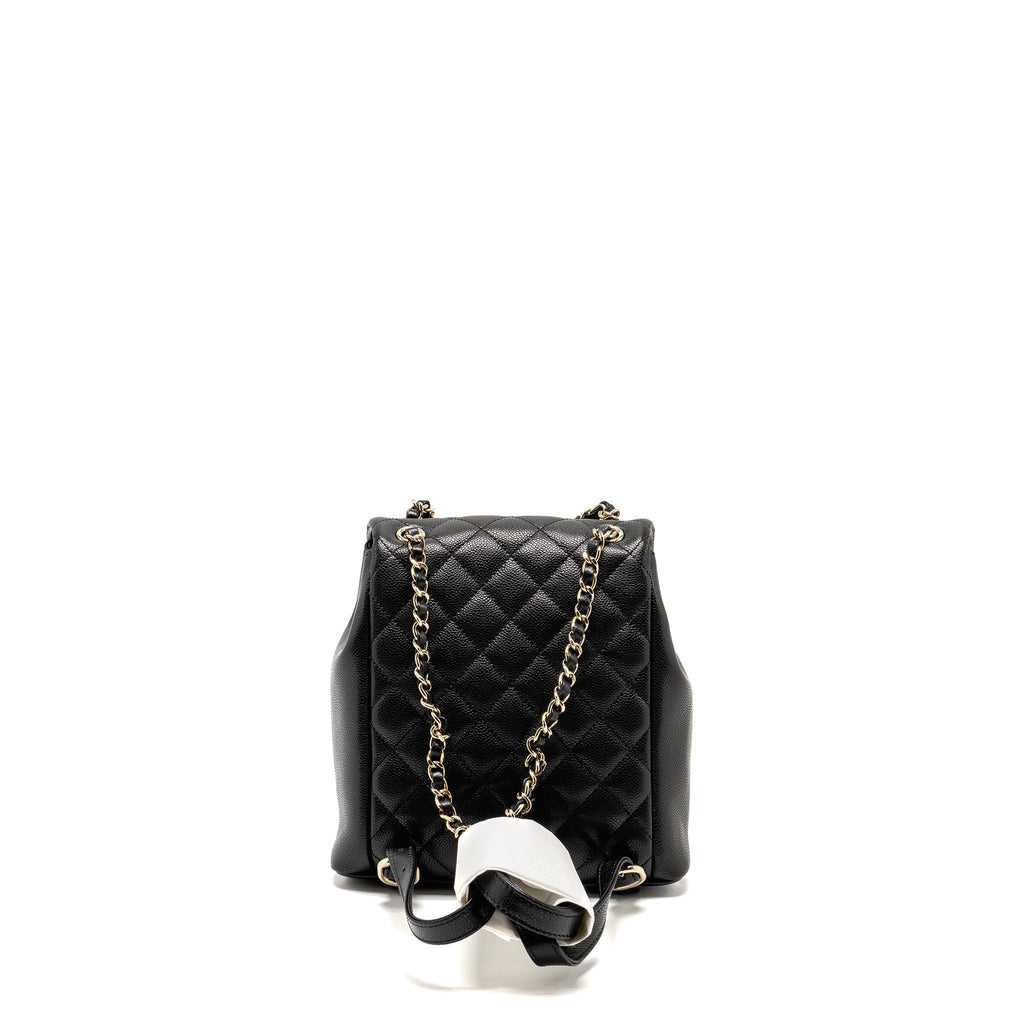 Chanel Triple Pack Duma Backpack Caviar Black L (Microchip)