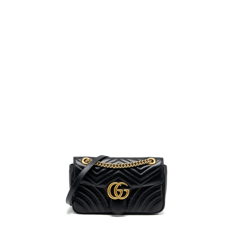 Gucci Small GG Marmont Shoulder Bag calfskin Black
