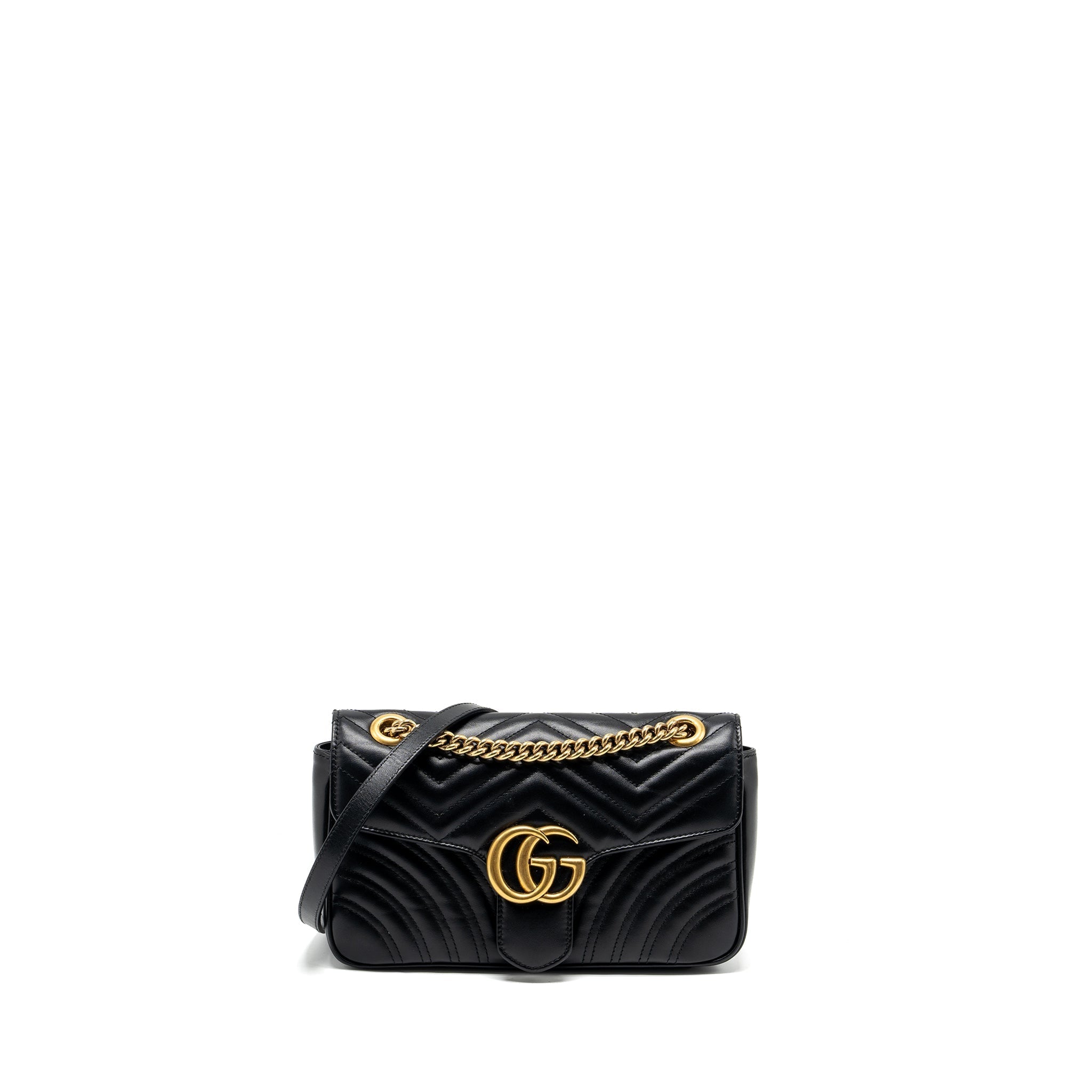 Gucci Small GG Marmont Shoulder Bag calfskin Black