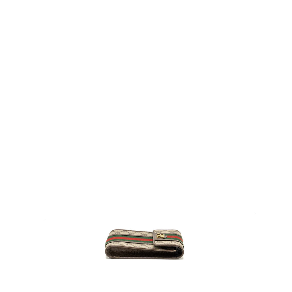GUCCI x BALENCIAGA The Hacker Project Phone Crossbody Bag Canvas/Leather Brown/Multicolour