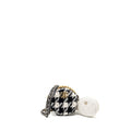 Chanel 19 round clutch  with chain with coin purse tweed / lambskin black/ white