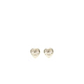 Chanel heart and CC logo earrings light gold tone
