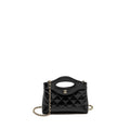 Chanel Mini 31 Clutch with Chain shiny lambskin black L (microchip)