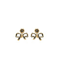 Chanel CC Logo  Bow Drop Earrings Large Model L