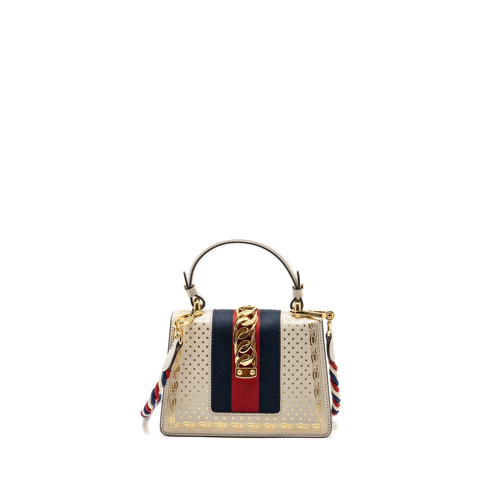 Gucci Sylvie Top Handle Bag Limited Edition leather White