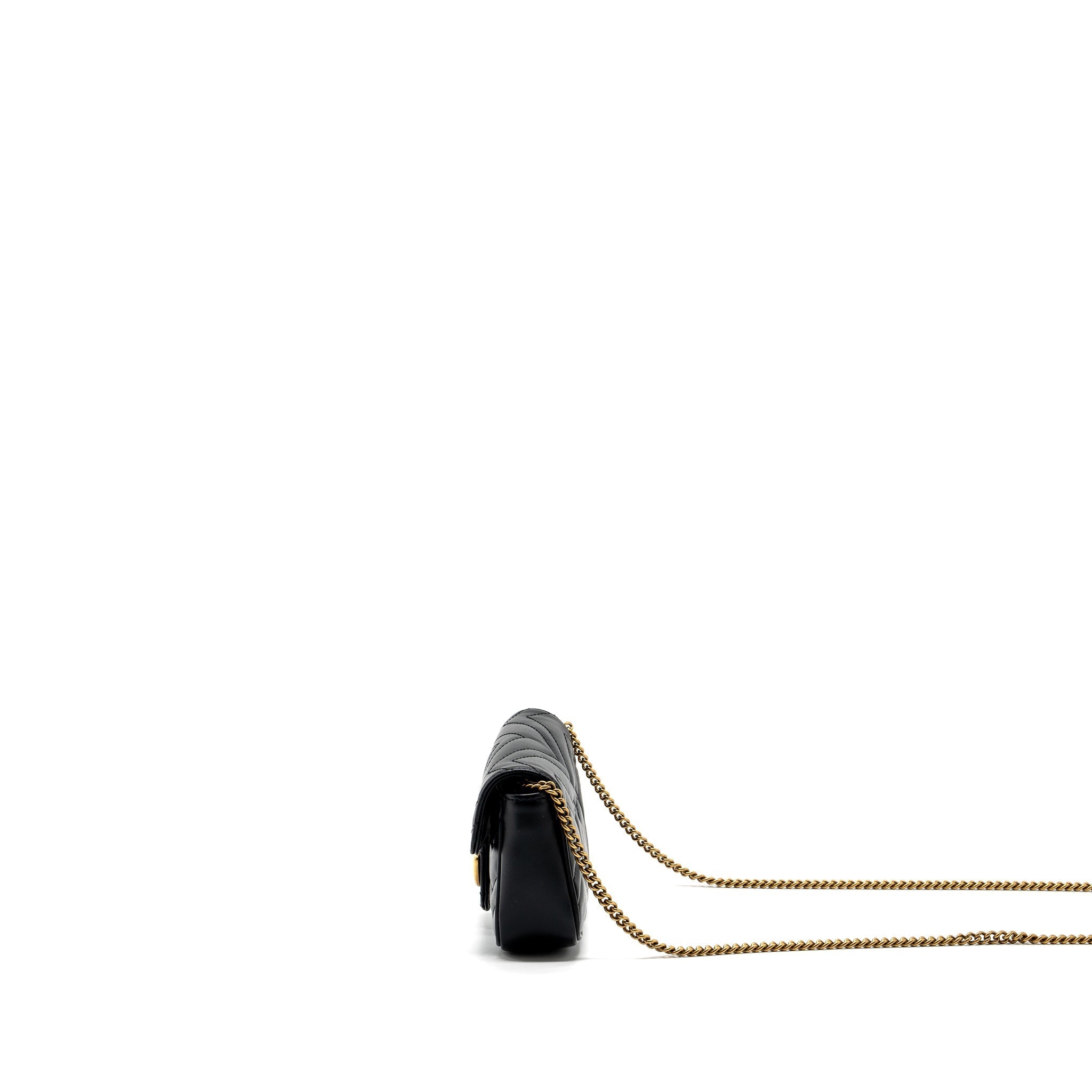 Gucci GG marmont super mini bag calfskin black