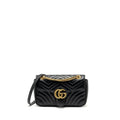 GUCCI SMALL GG MARMONT BAG CALFSKIN BLACK