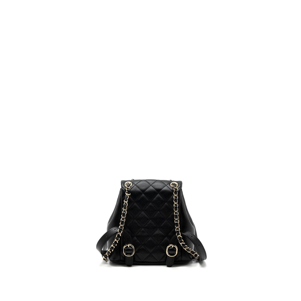 Chanel 23A mini triple pack backpack calfskin black L (microchip )