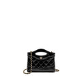 Chanel Mini 31 Clutch with Chain Shiny Calfskin Black L (Microchip)