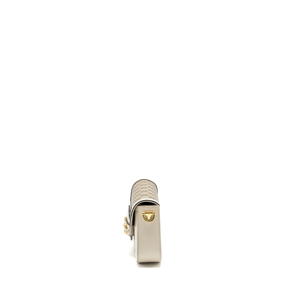 GUCCI Mini Hoursebit 1955 Bag GG Supreme Canvas/Leather