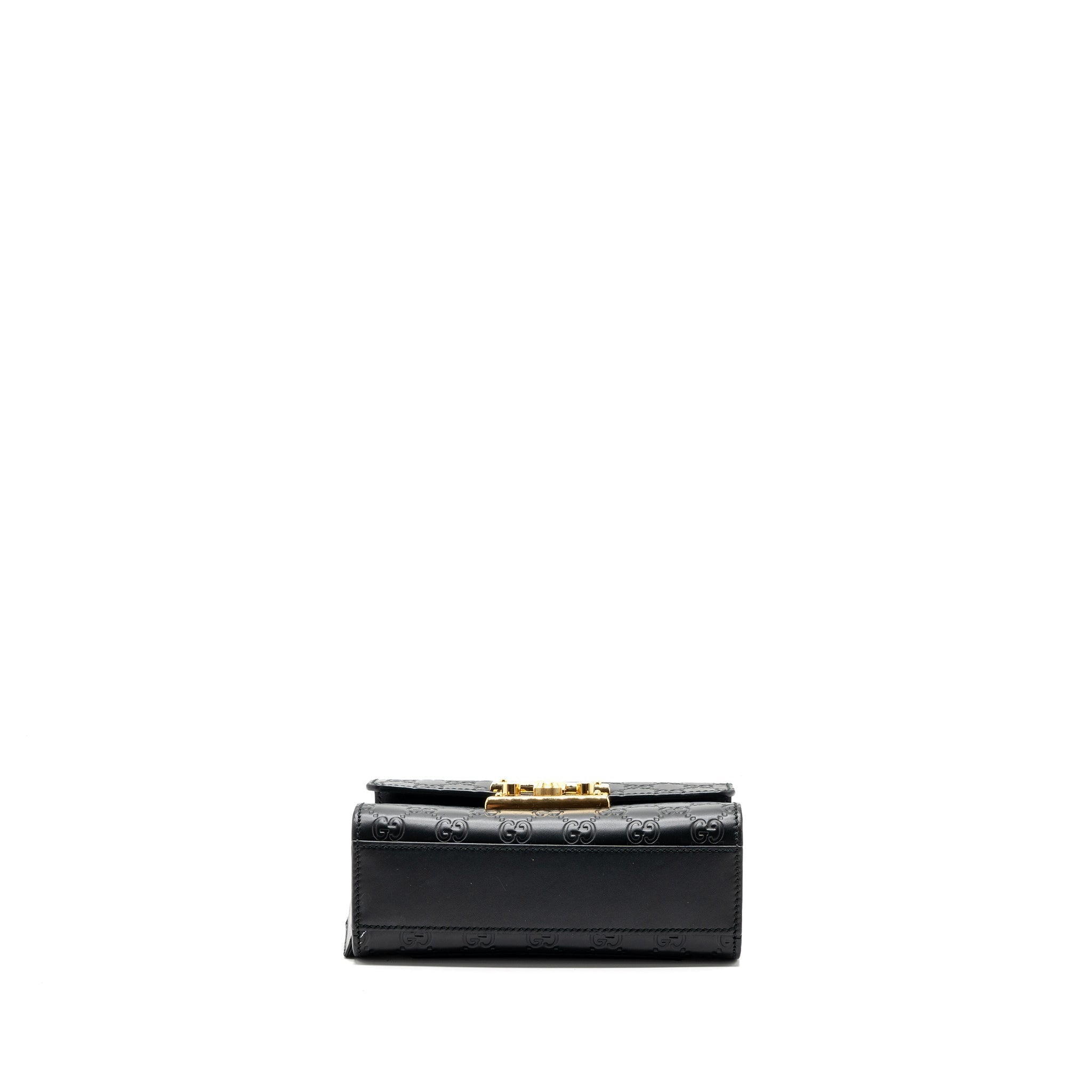 Gucci Small Padlock Chain Bag Calfskin Black