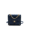 Chanel 23S Flap Backpack Denim Blue Brushed  (Microchip)