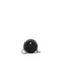 Chanel Pearl Crush Round Clutch Quilted Velvet Black L